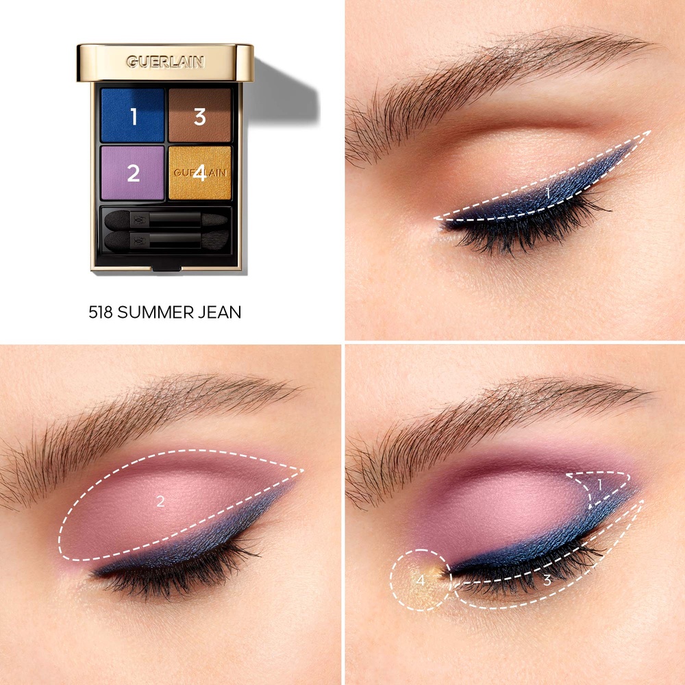 Guerlain OMBRES G Ombres à paupières 4 couleurs - Édition Limitée Floral Denim