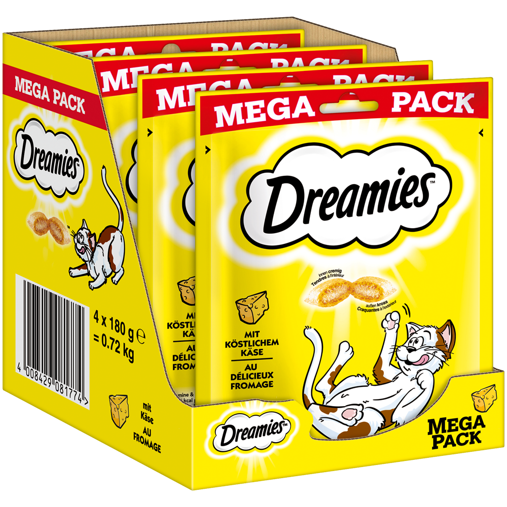 DREAMIES Portionsbeutel Mega Pack mit Käse 180g