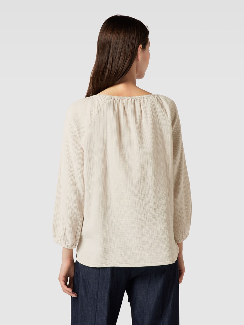 Blusenshirt mit Strukturmuster in ecru