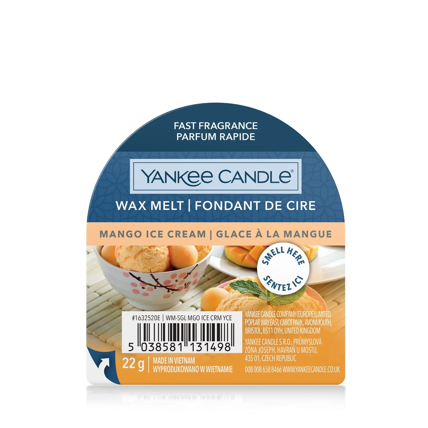 Kvapioji žvakė „Wax Melts Mango Ice Cream“