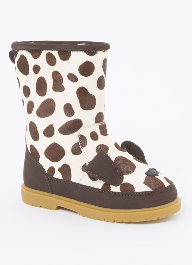 Pantofi din piele cu imprimeu animal Donsje Amsterdam Wadudu