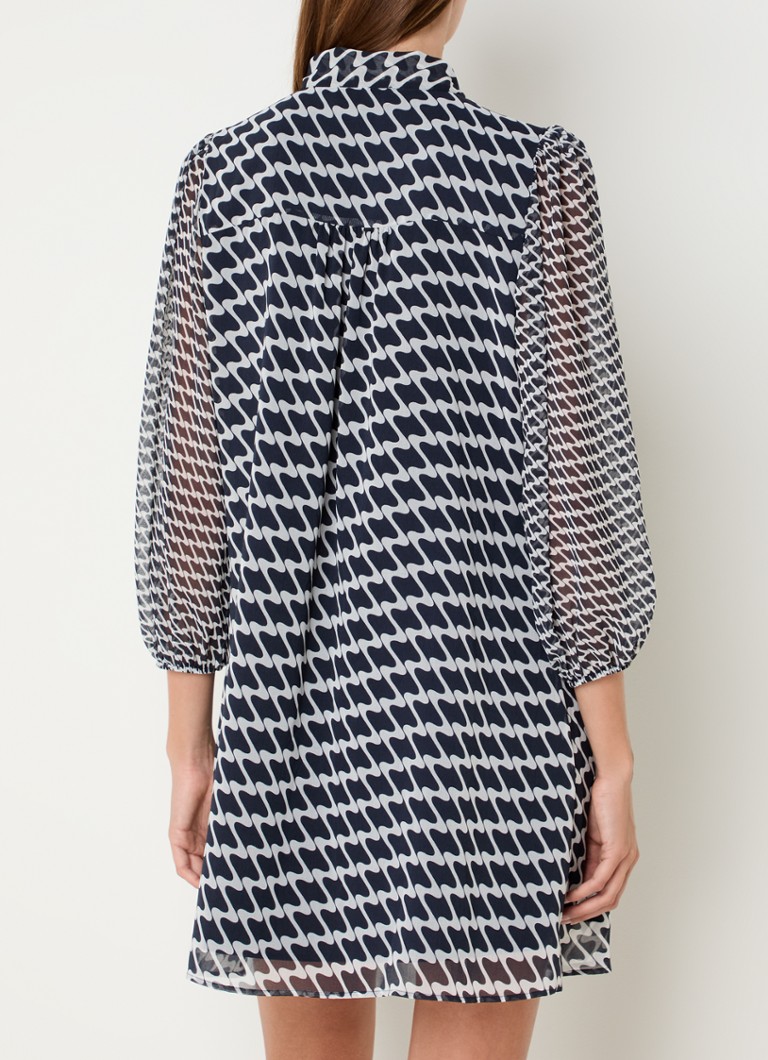 Vestido túnica midi con cuello chal y estampado gráfico Suki de Phase Eight