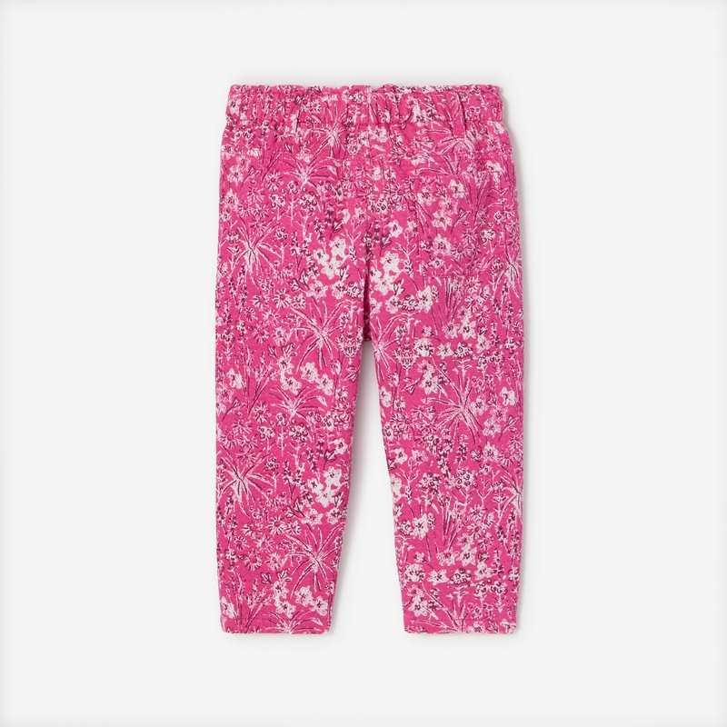 Pantalon tubique bébé fille rose à imprimés Catimini