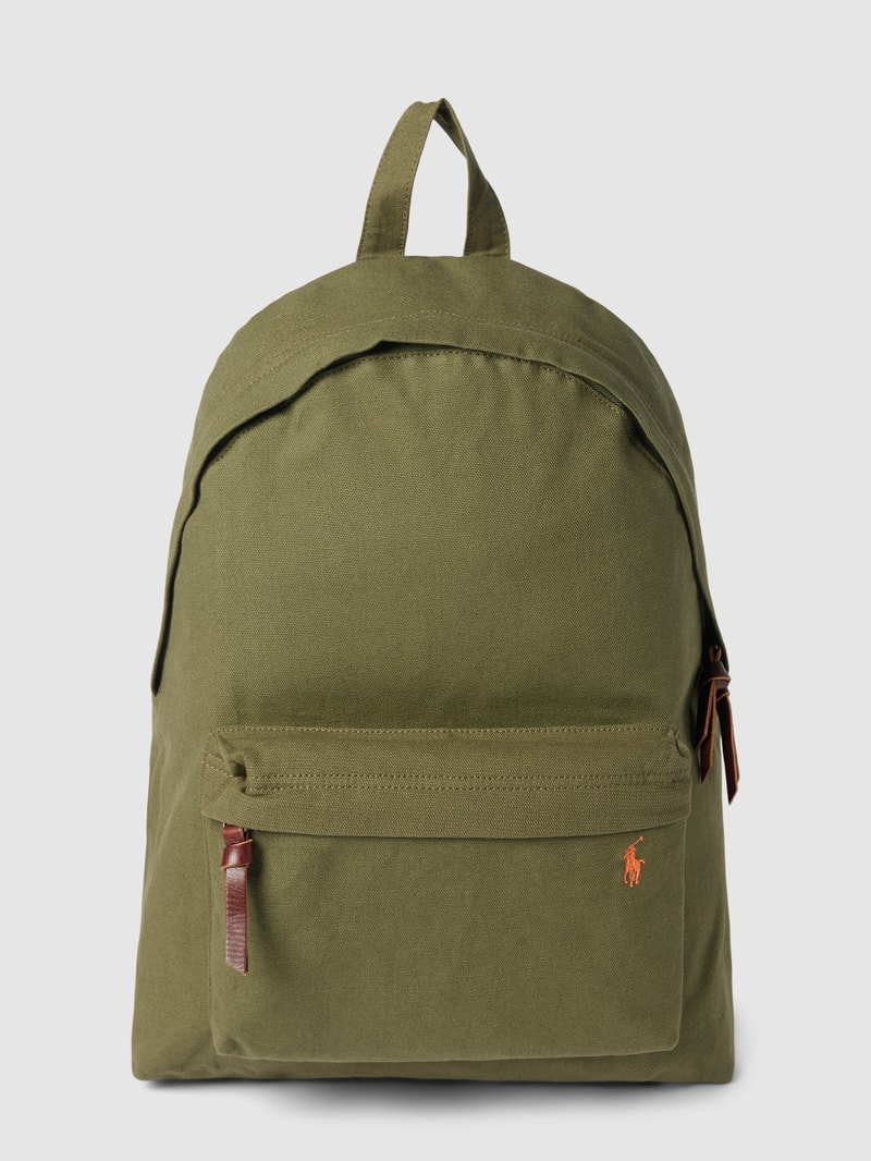 Rucksack mit Label-Detail in olivgrün