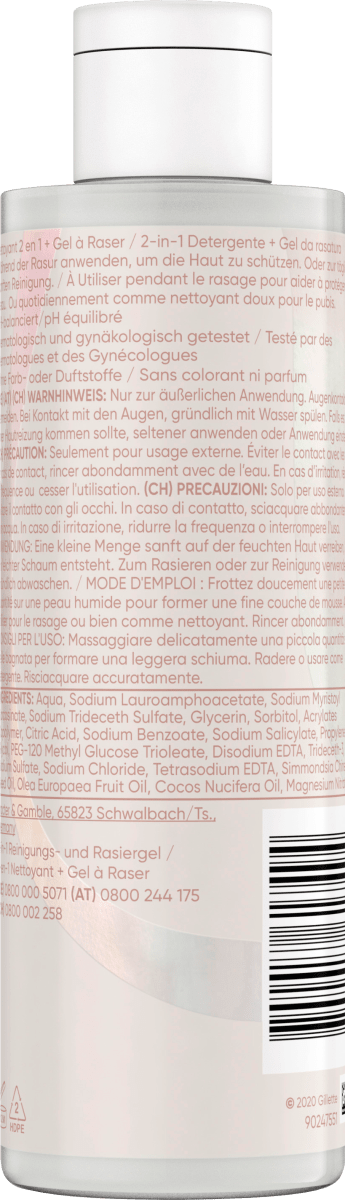 Reinigungs- und Rasiergel 2in1 Satin Care Intimrasur, 190 ml