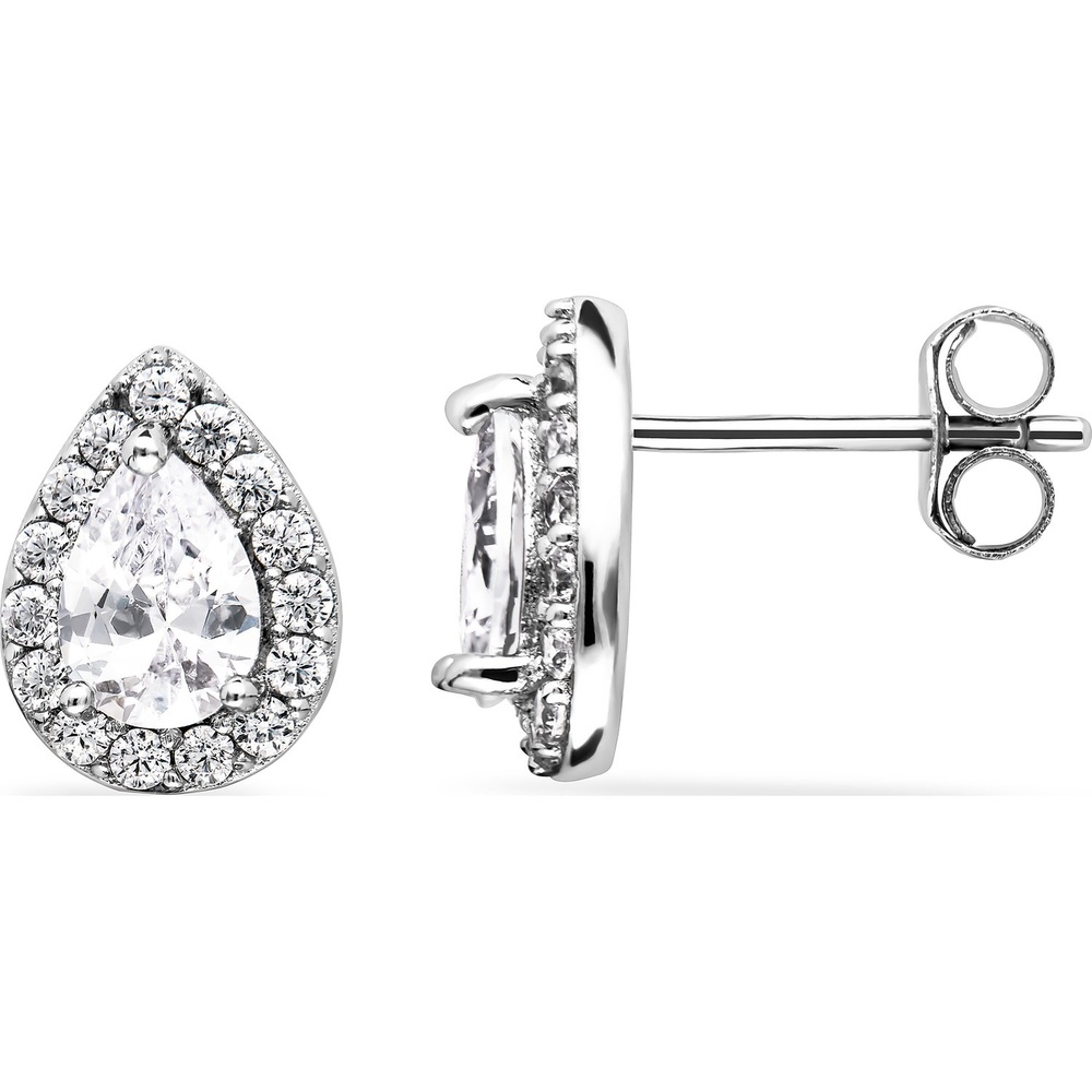 FAVS Boucles d'oreilles à fermoir à poussette 925 Argent Boucles d'oreilles
