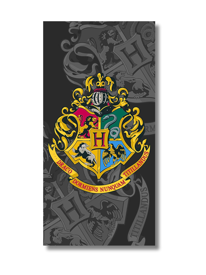 Harry Potter Strandtuch Harry Potter Hogwarts in Schwarz - (L) 140 cm x (B) 70 cm in Schwarz günstig kaufen 140