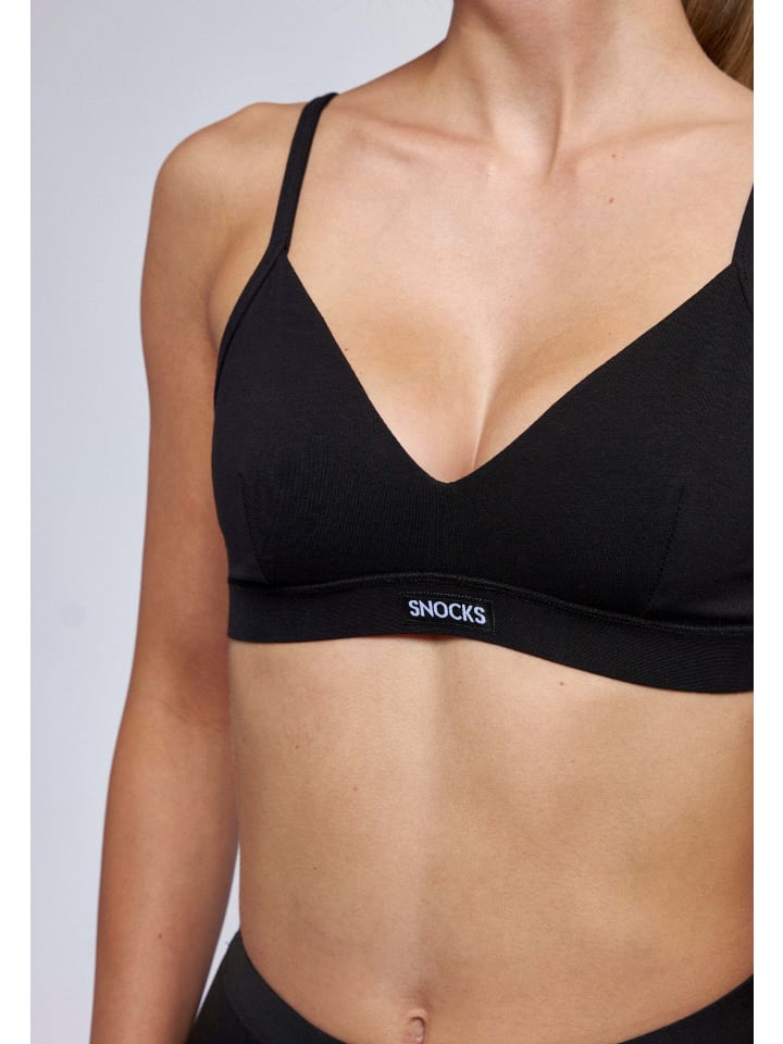 SNOCKS Retro Soft BH 1 Stück in Schwarz günstig kaufen