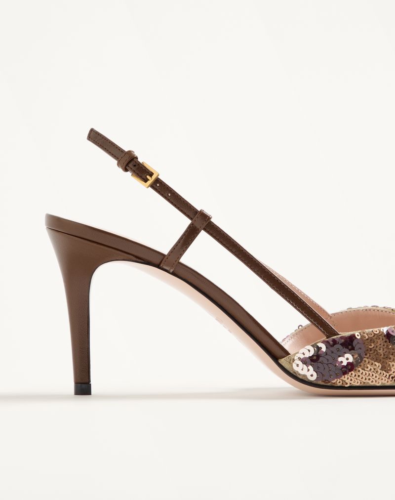 VLogo Signature Slingback Décolleté Med Animalier Broderi 80 mm