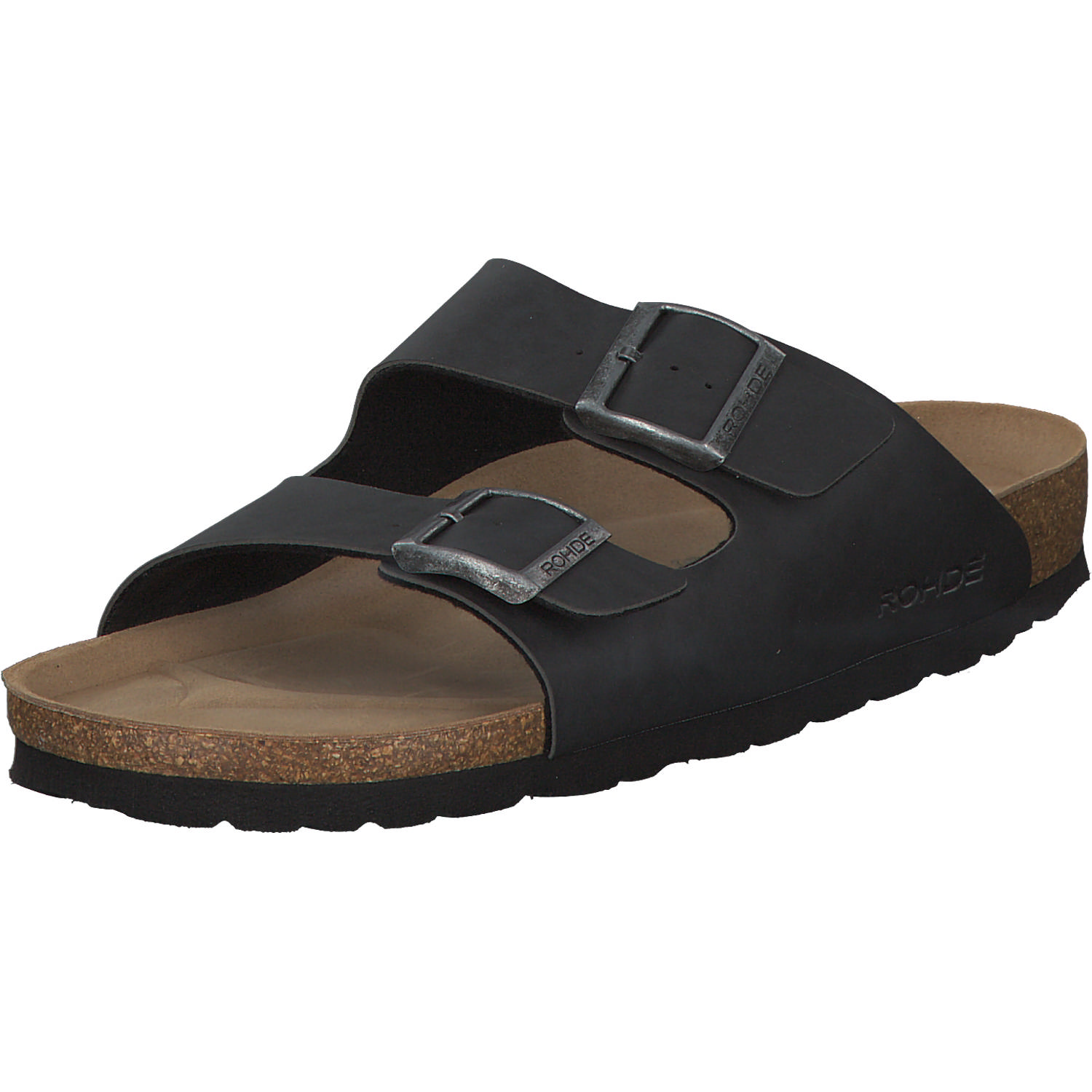 Rohde 5920, Pantoletten, Herren, Schwarz (Black/Grey)