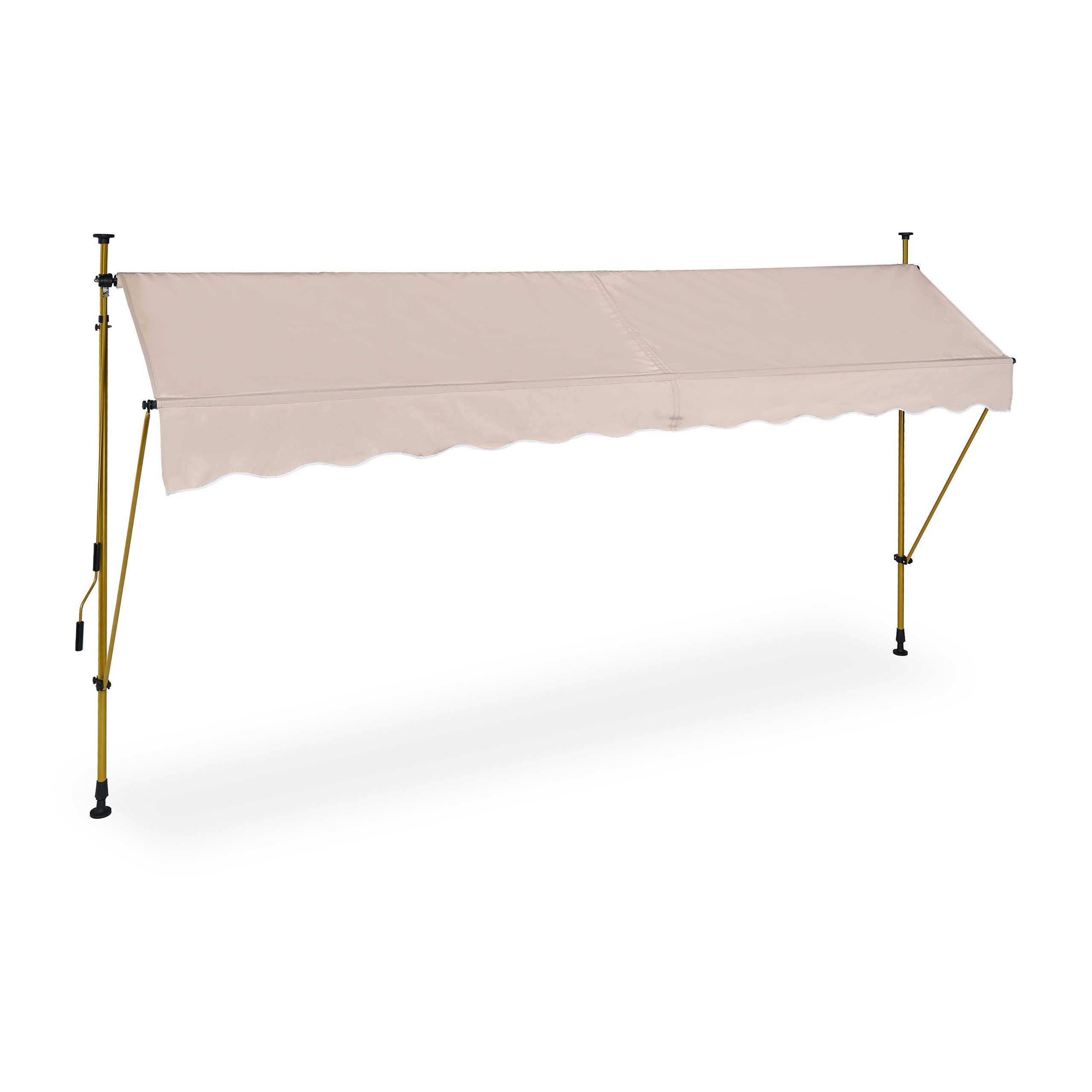 relaxdays Klemmmarkise Klemmmarkise für Balkon 350 x 120 cm