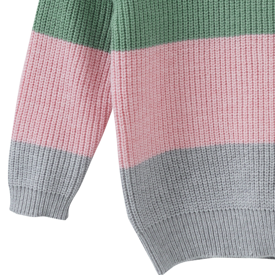 Mädchen Strickpullover mit Blockstreifen