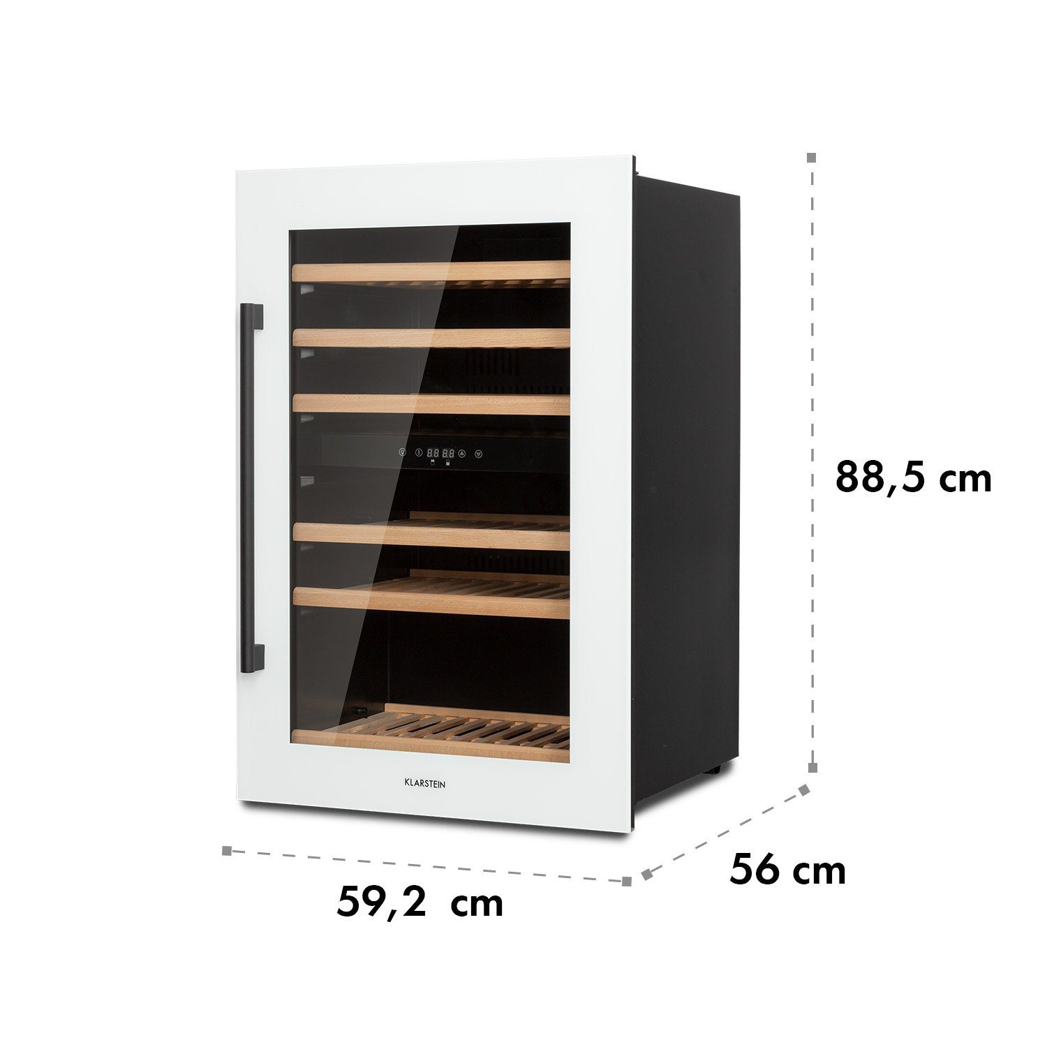 Klarstein Weinkühlschrank Vinsider, für 41 Standardflaschen á 0,75l,2 Zonen Wein Flaschenkühlschrank Weintemperierschrank Weinschrank