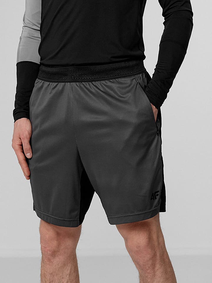 4F Funktionsshorts in Grau/ Schwarz günstig kaufen XXL