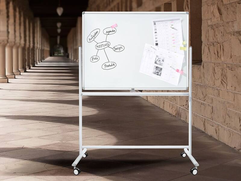 Master of Boards Whiteboard Stanford Lackiert Mobil & drehbar 80 x 110 cm