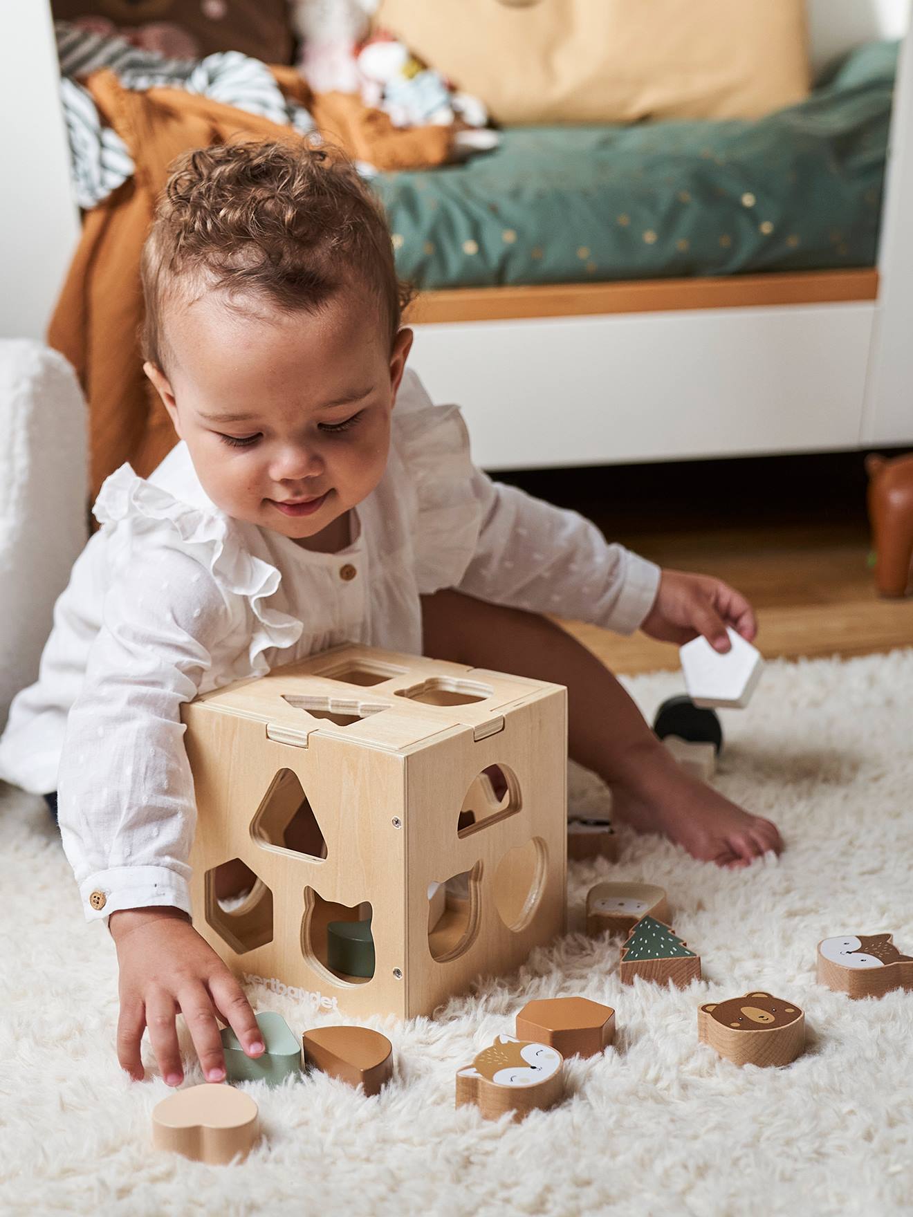 Boîte des animaux à encastrer GREEN FOREST en bois FSC® multicolore