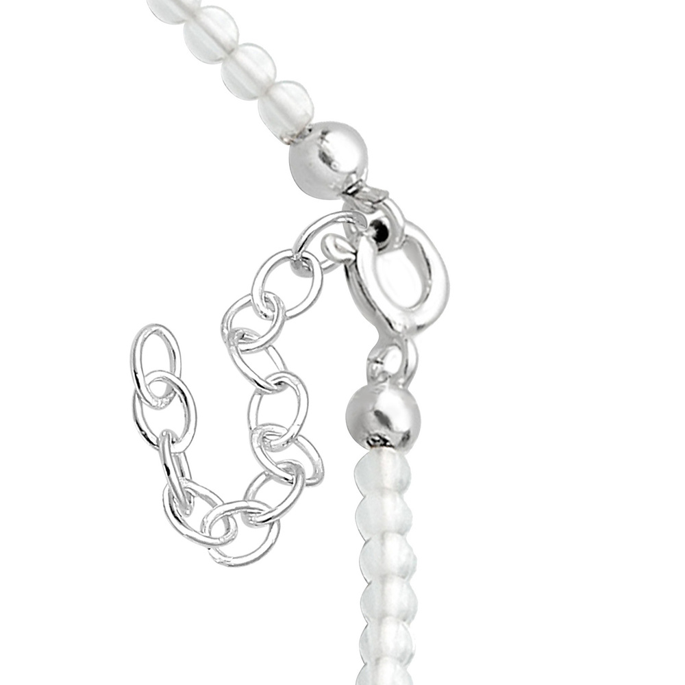 Elli Elli Bracelet Femme Pendentif Étoile avec Cristal de Roche et Perles de Verre en  Bracelet