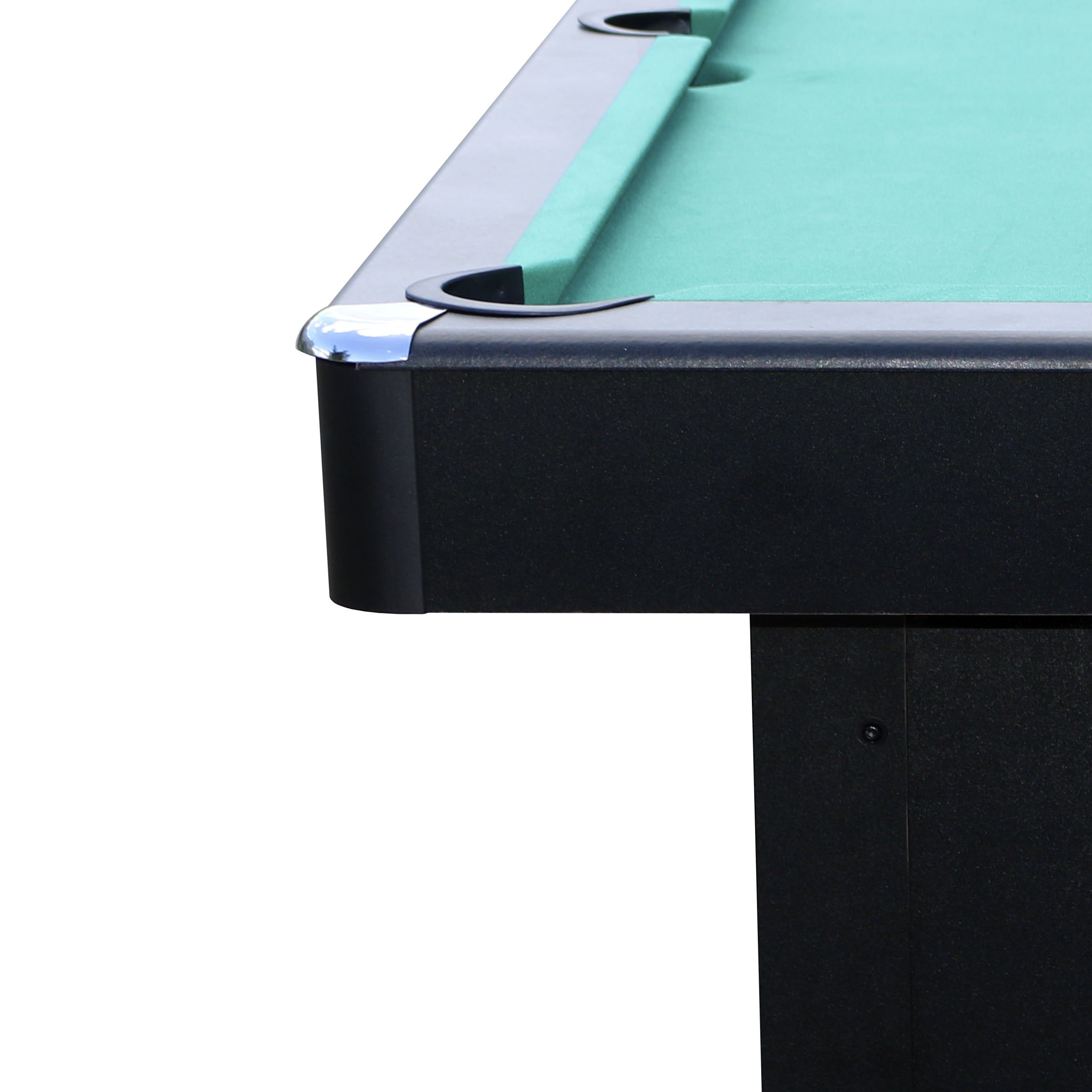 L.A. Sports Billardtisch Premium Pool-Billard 7ft groß, (Komplett Set), Tischbillard schwarz grünes Spieltuch mit Zubehör