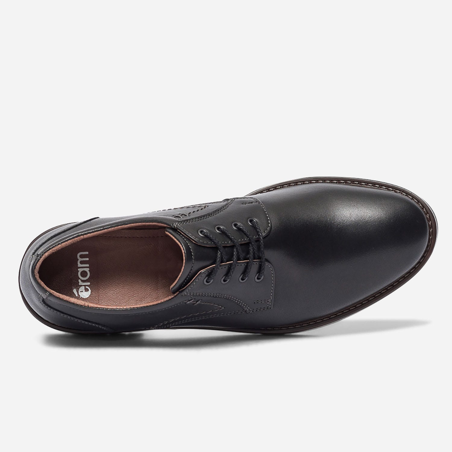 Derby confort noir en cuir