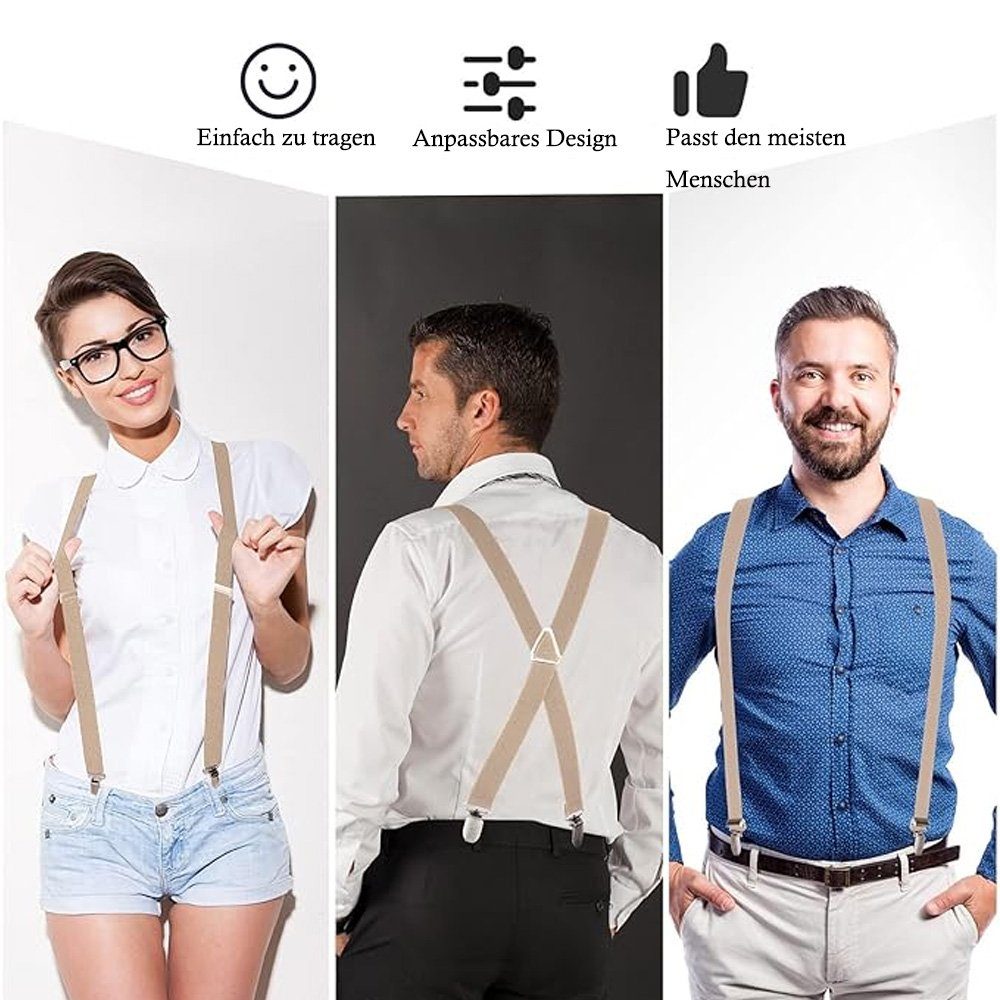 Tian Dee Hosenträger Hosenträger für Herren Starken Herren Hosenträger schmal 2,5cm