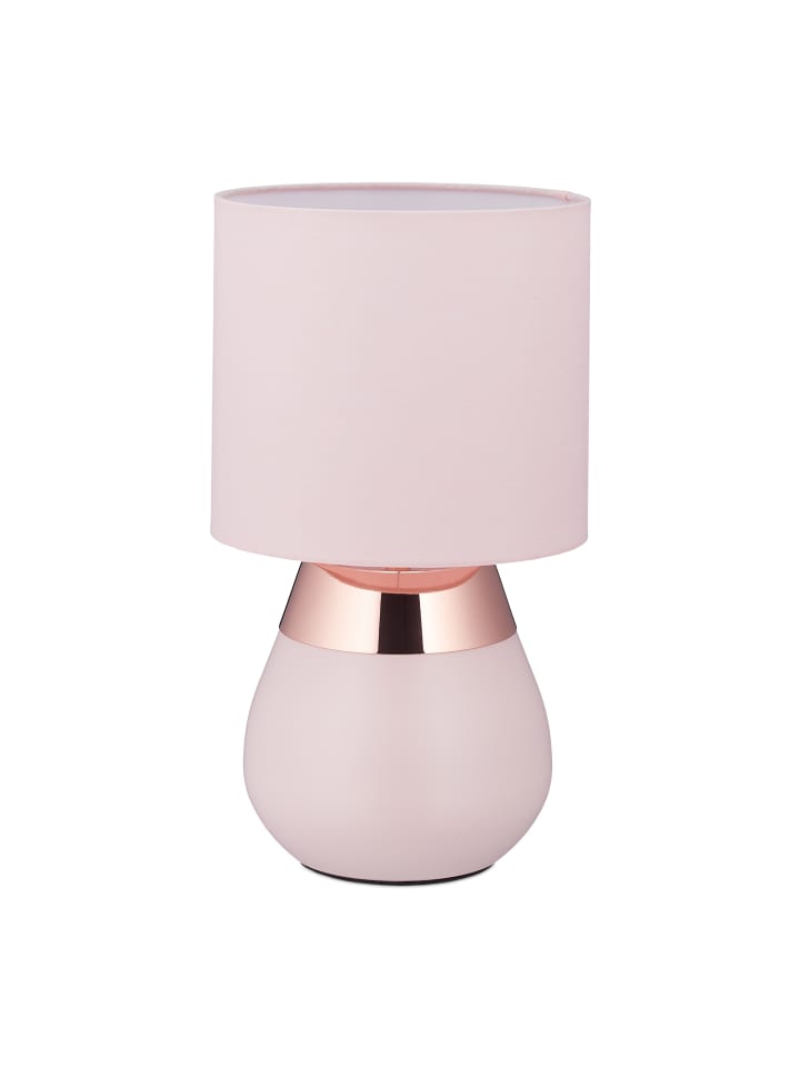 relaxdays Nachttischlampe in Rosa - (H)32 x Ø18 cm günstig kaufen onesize