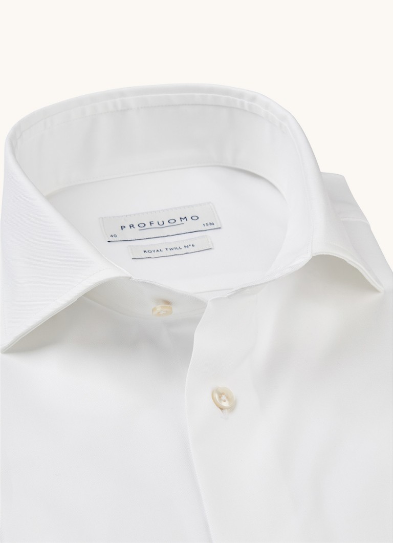 Srajca s kratkimi rokavi Profuomo Royal Twill št. 6 slim fit z izrezanim ovratnikom