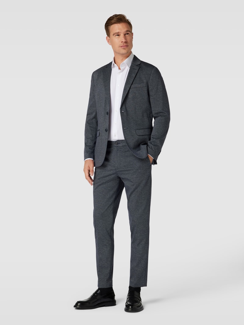 Slim Fit Sakko mit Brusttasche Modell 'AITOR' in dunkelblau