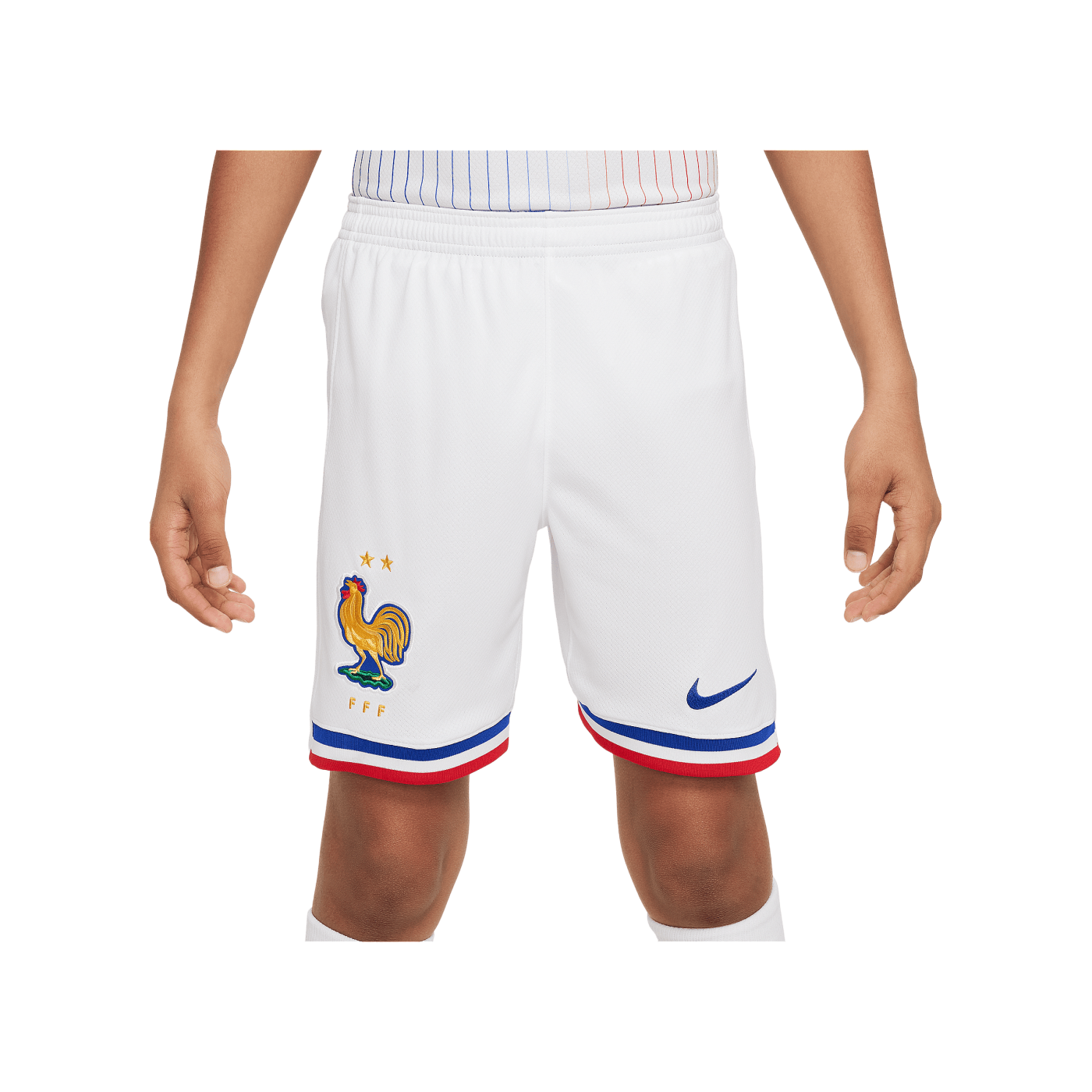 Nike Frankreich Short Home EM 2024 Kids Weiss F100
