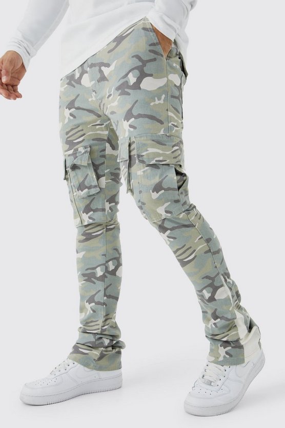 Skinny Camouflage Cargo-Hose