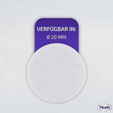 Filzada Filzgleiter 64x Filzgleiter Selbstklebend Rund Ø 20mm Möbelgleiter Stuhlgleiter