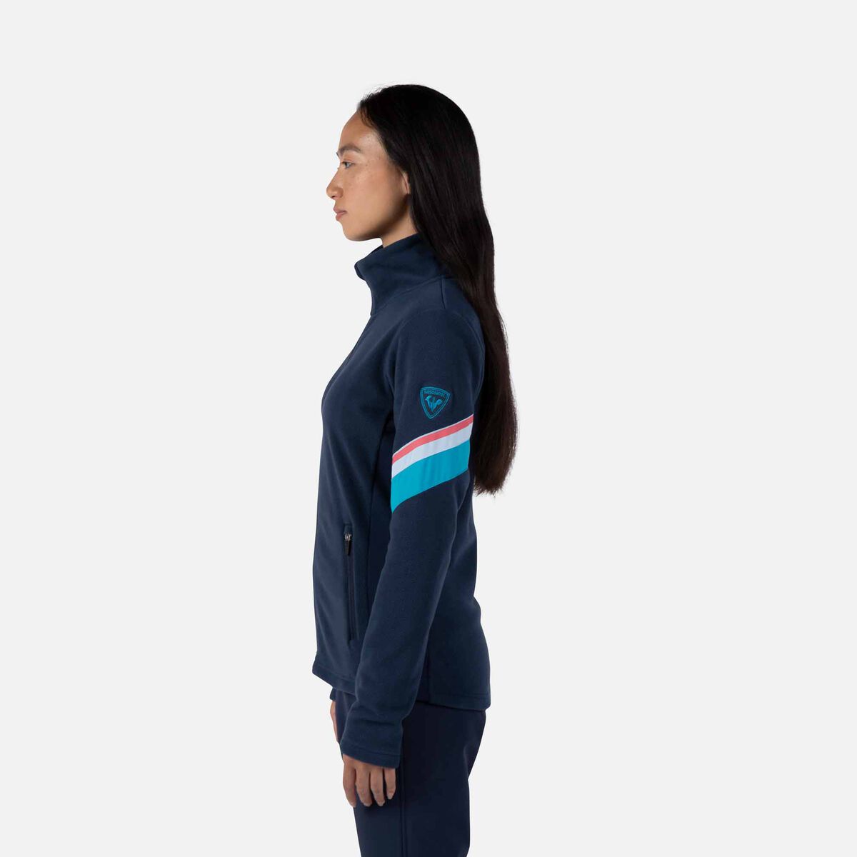 Damenfleecejacke mit durchgehendem Reißverschluss Strawpile