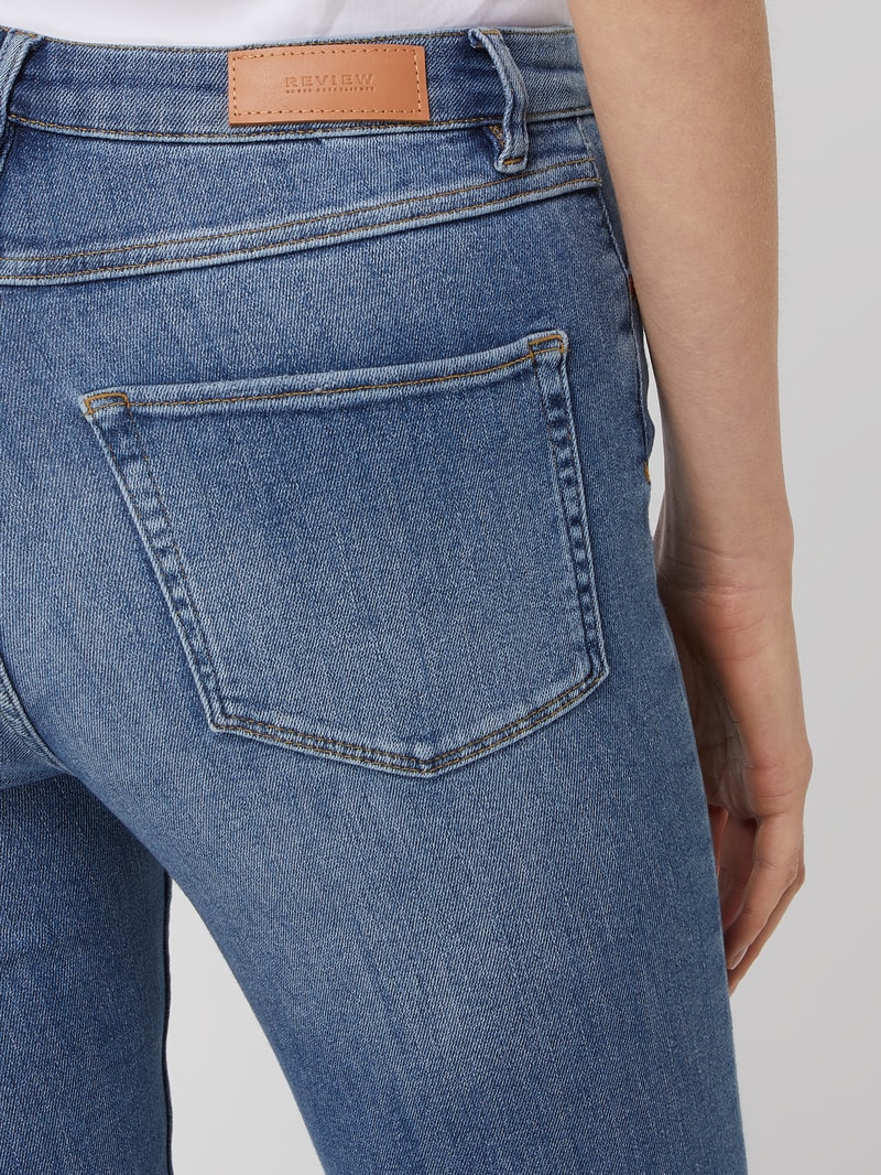Skinny Fit Jeans mit Destroyed-Effekten in blau
