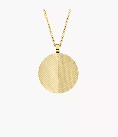 Fossil Kette Harlow Linear Texture Edelstahl goldfarben
