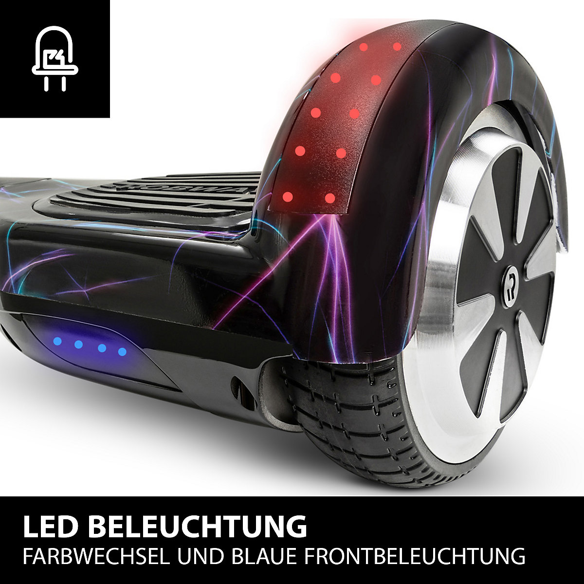Kinder Elektrofahrzeuge E-Balance Hoverboard W1 - 6,5 Zoll - 700 W - 15 km/h - App