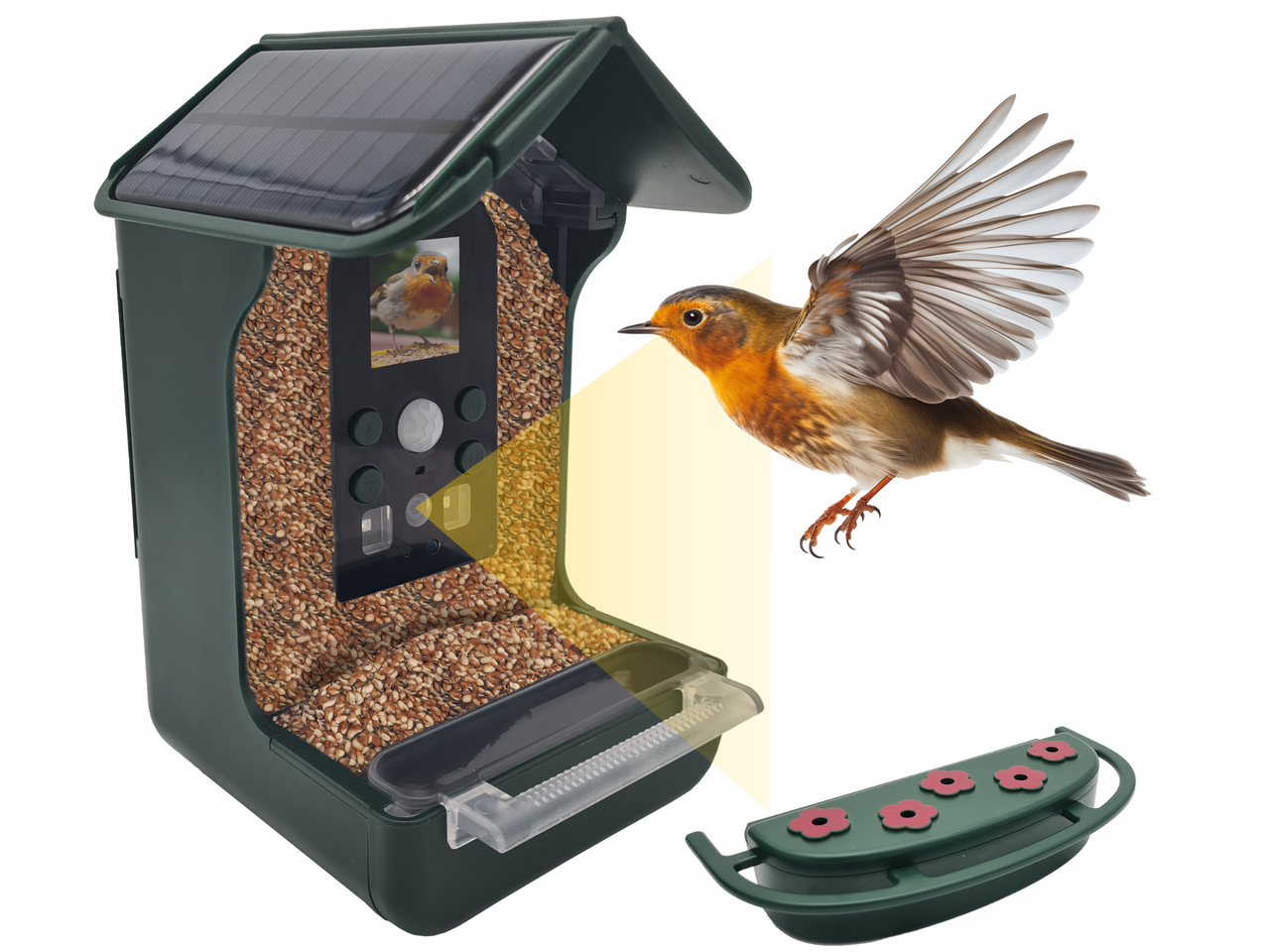 Berger & Schröter Vogel-Futterhaus mit Kamera und Solar