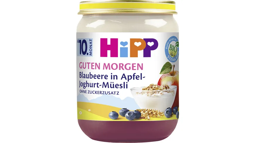 HiPP Bio Guten Morgen Müesli: Blaubeere in Apfel-Joghurt-Müesli 160 g