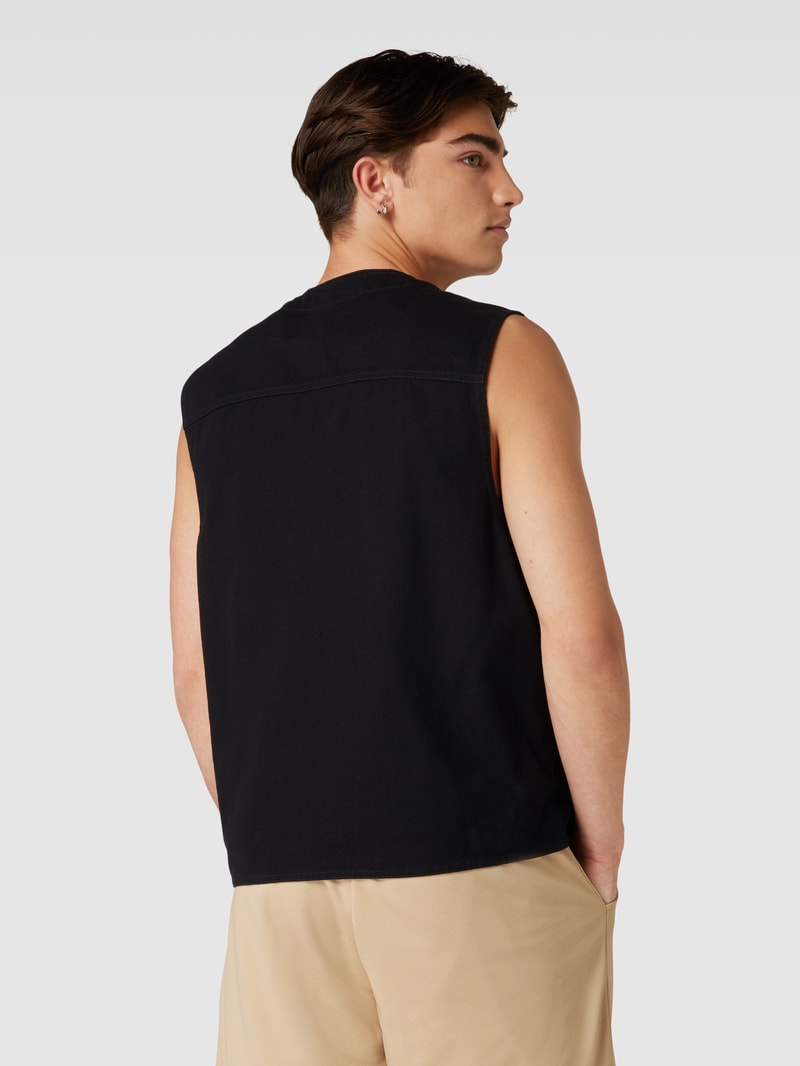 Outdoor-Weste mit Cargotaschen in schwarz