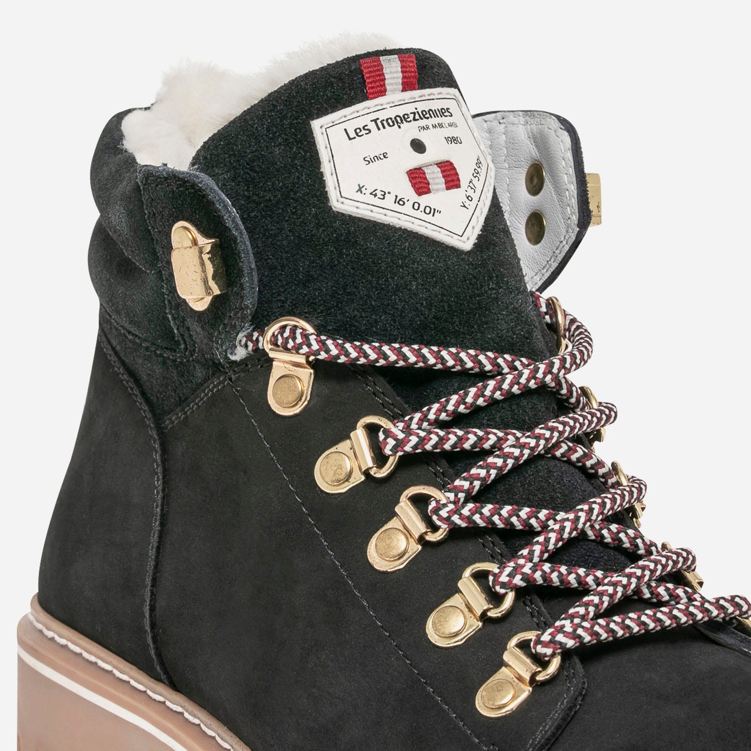 Boots à lacet LES TROPEZIENNES par M.Belarbi noires en nubuck