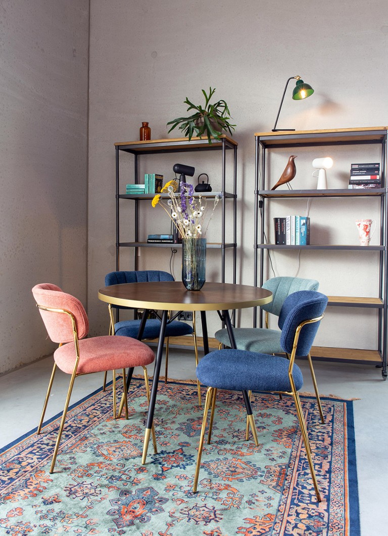 Jídelní židle Livingstone Design Parton se zlatou podnoží