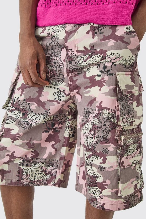 Bandana Camouflage Jorts mit Taschen