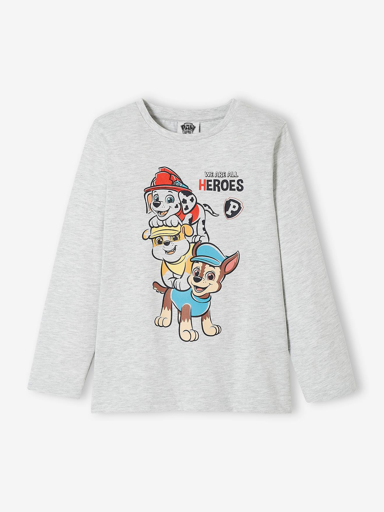 T-shirt manches longues garçon Pat' Patrouille® gris chiné