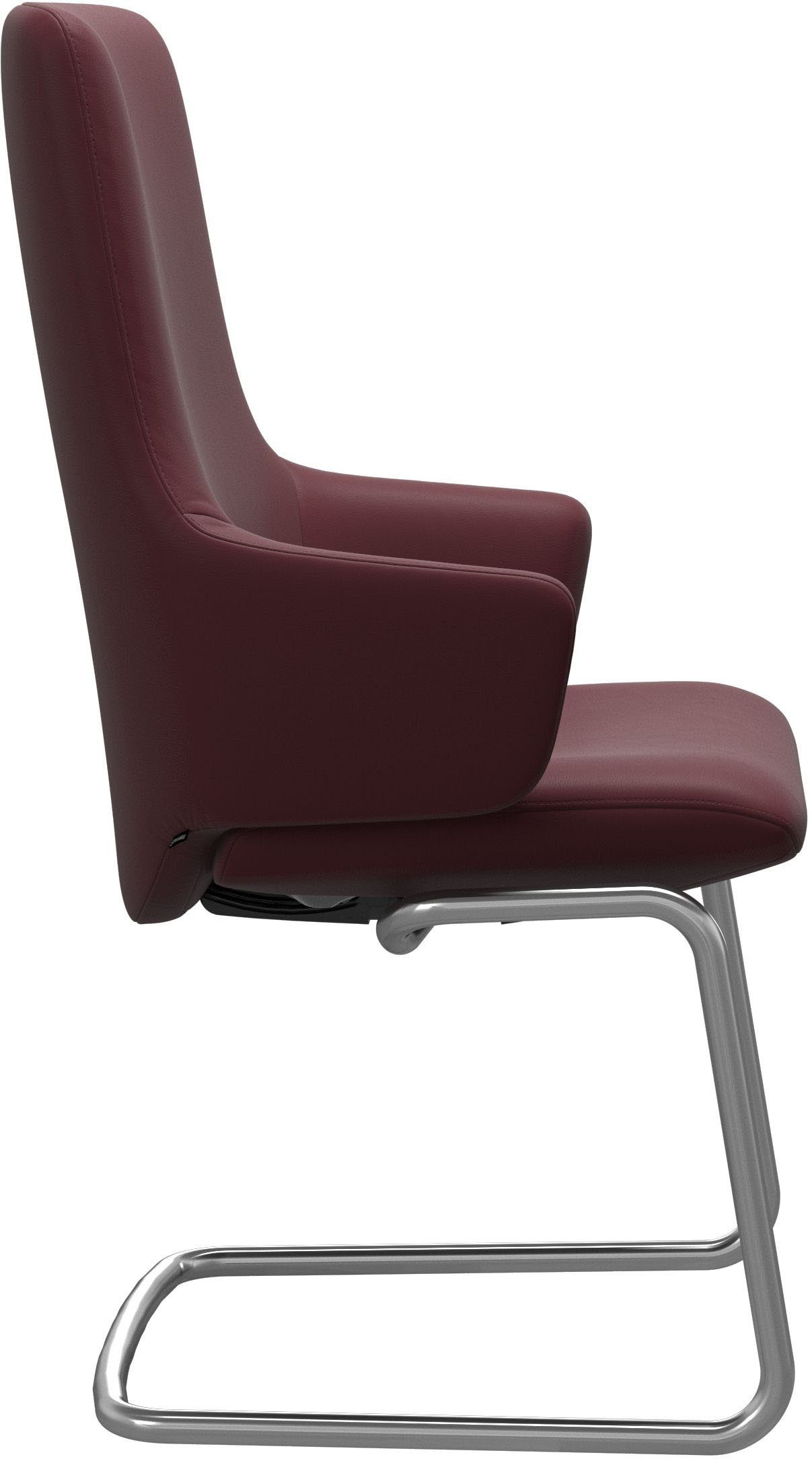Stressless® Polsterstuhl Laurel, High Back mit Armlehne, Größe L, mit Beinen aus Stahl in Chrom matt