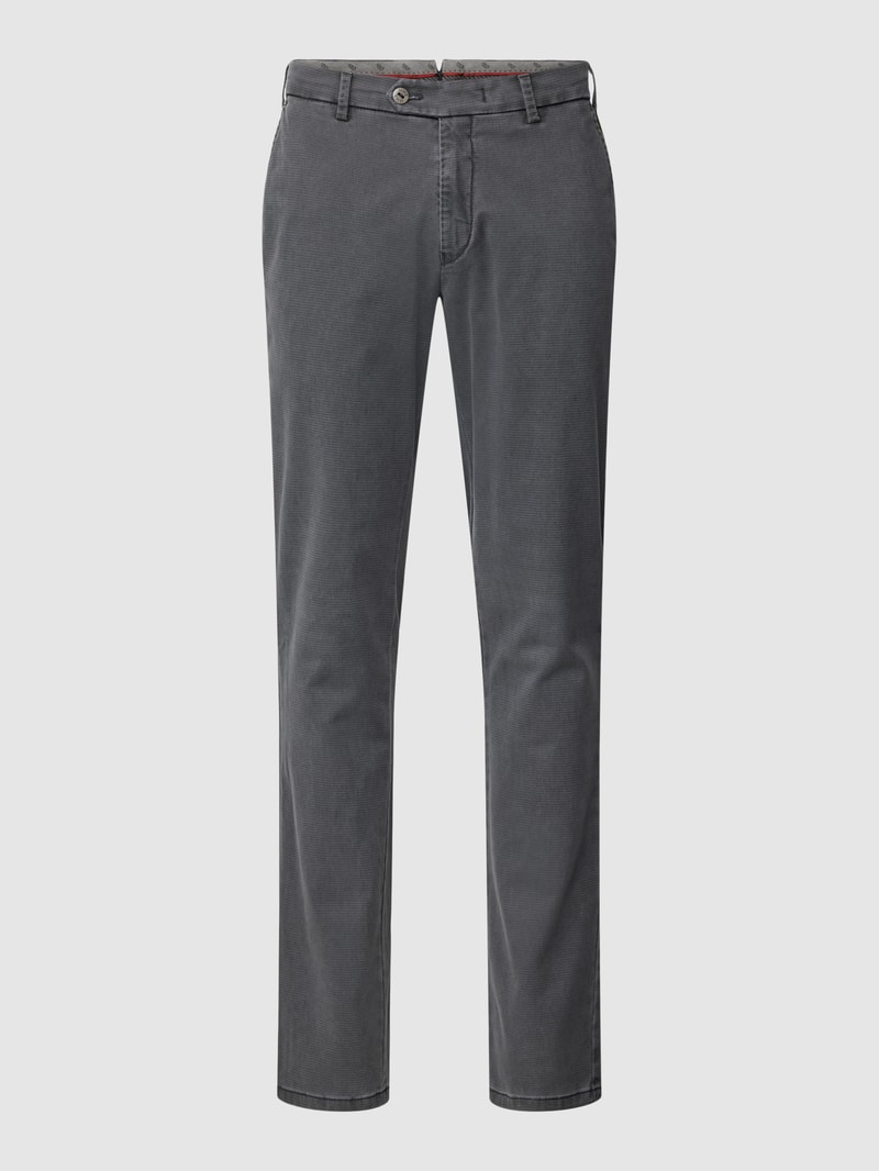 Stoffhose mit Knopfverschluss in anthrazit
