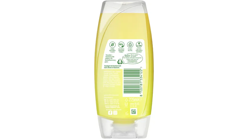 Duschdas Duschgel Zitrone & Rosmarin 225 ml 225 ml