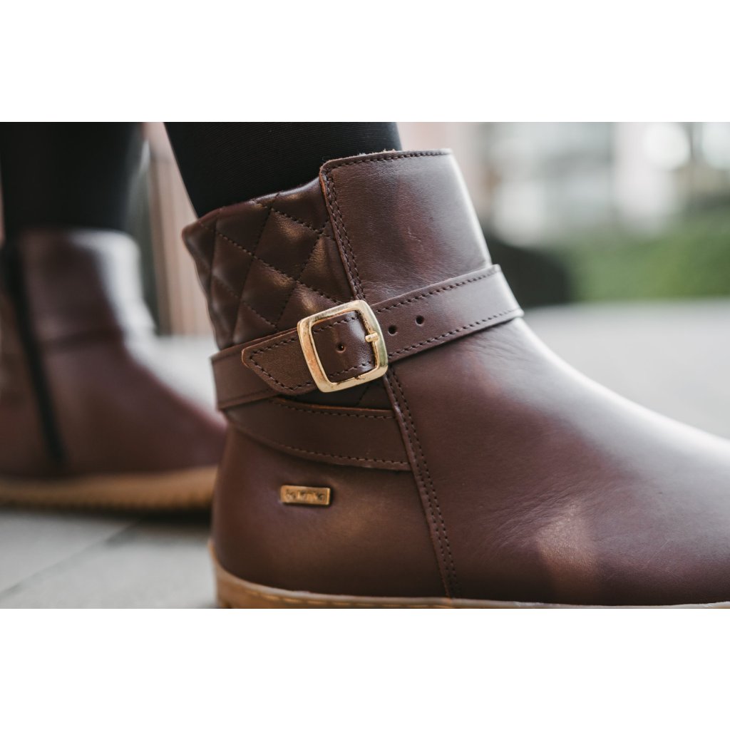 Be Lenka Diva Dark Brown Barfußstiefeletten