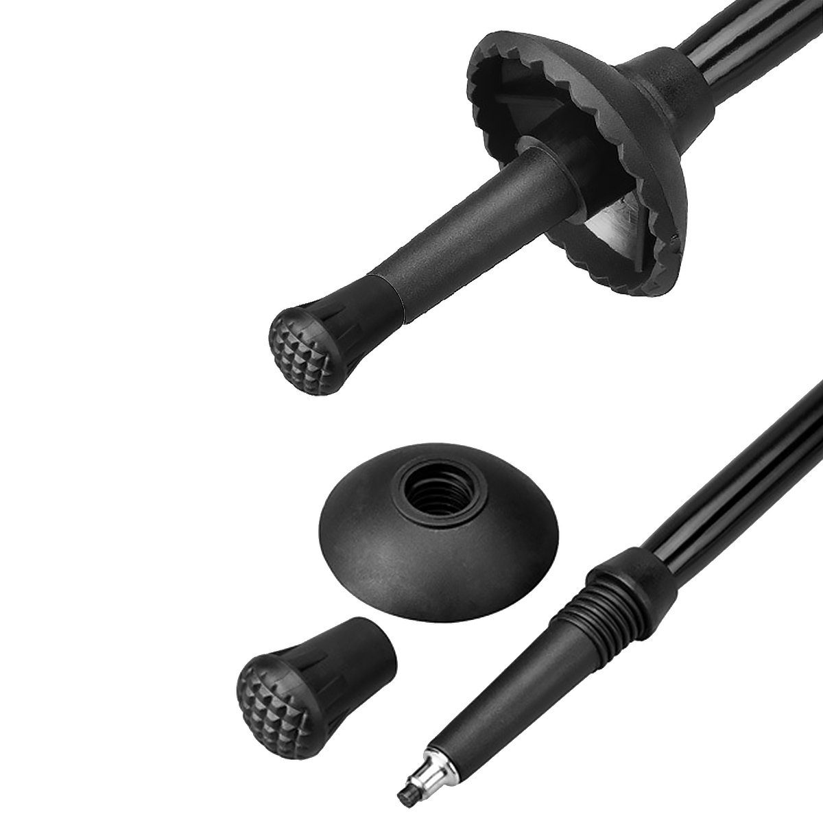 MidGard Nordic-Walking-Stöcke Teleskop Antischock Wanderstöcke aus Aluminiumlegierung mit Korkgriff (1 St)