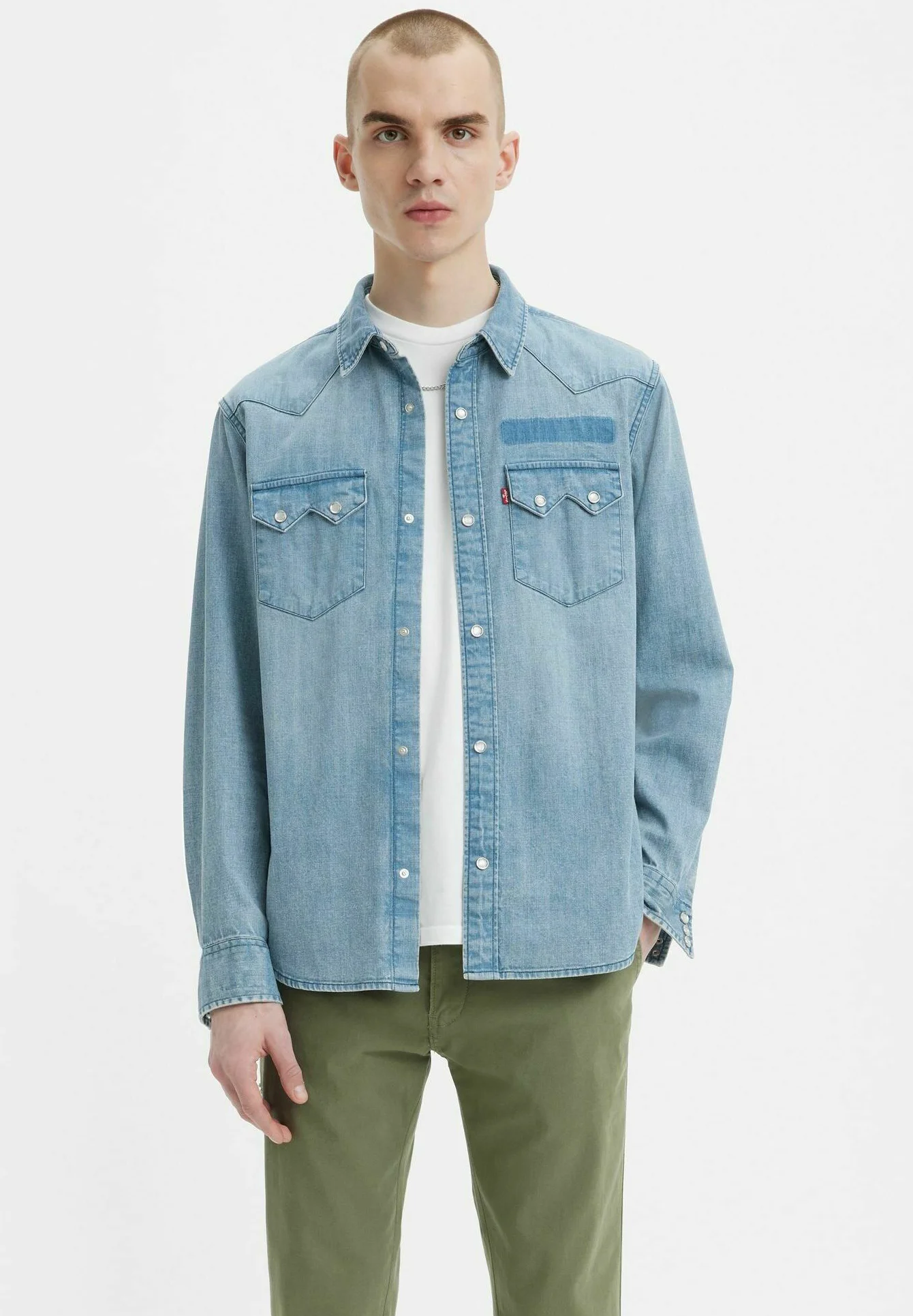 Levi's® SAWTOOTH RLX FIT WESTERN T2 MT MARCY MED - Chaqueta vaquera