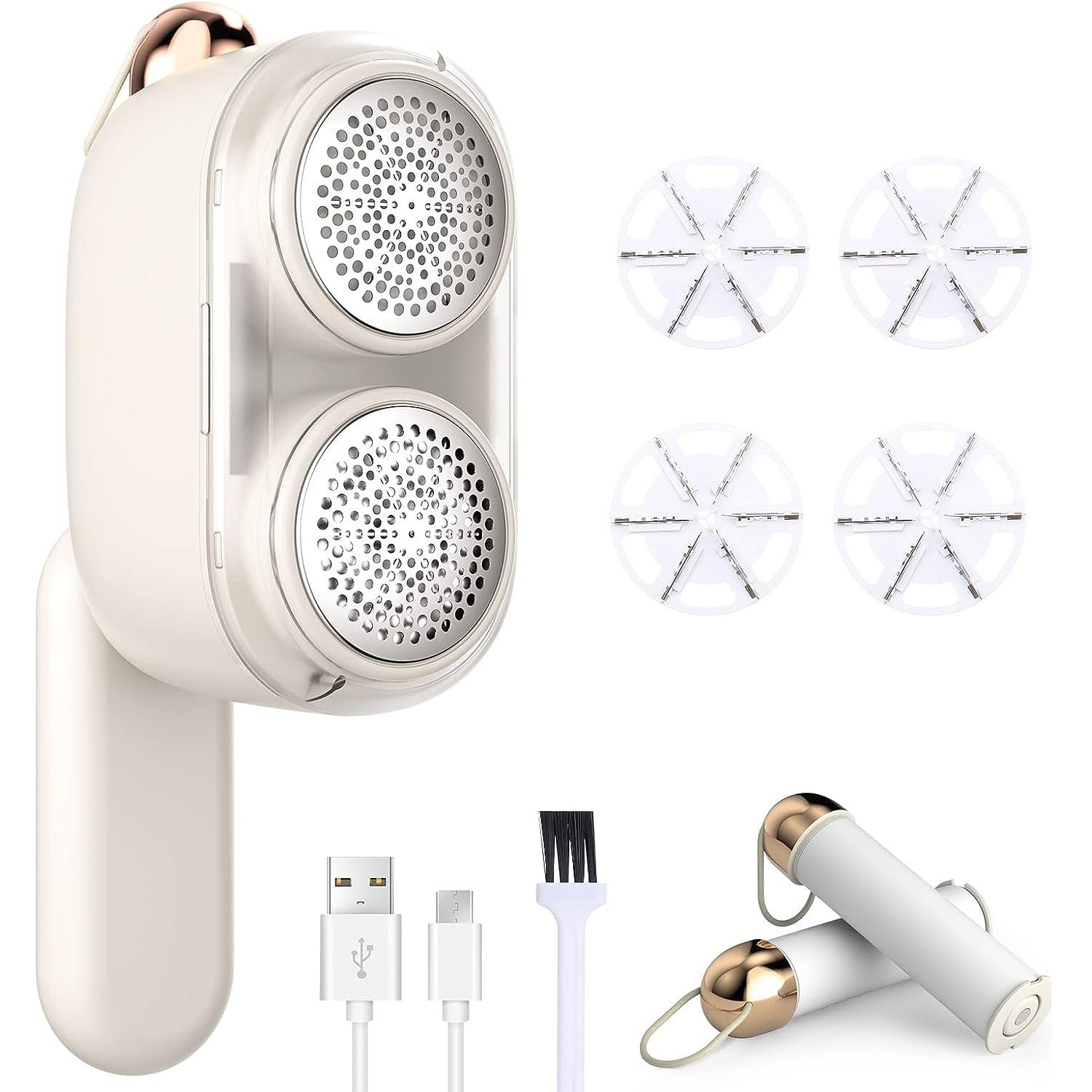 Yaviel Fusselrasierer Elektrisch Fusselentferner Kleidung Lint Remover 20W LED-Anzeige, USB WiederaufladbarLint Fabric Shaver Pilling Rasierer Fuselrasier