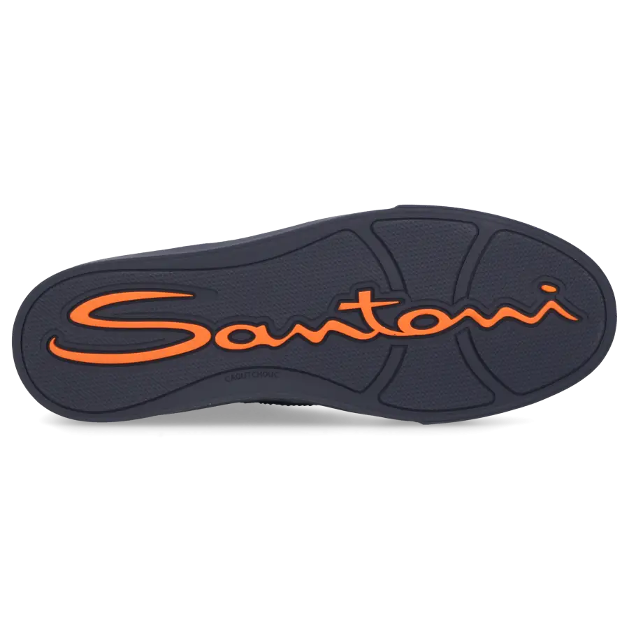 Santoni - Sneaker low 21870 Veloursleder - blau