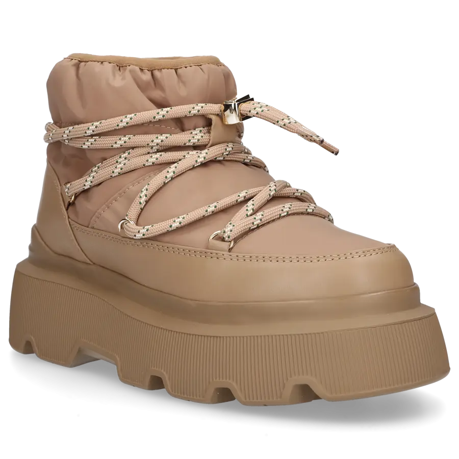 INUIKII - Snowboots ENDURANCE PUFFER Kalbsleder - beige